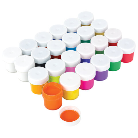 Гуашь BRAUBERG "ЗАМОК" 24 цвета по 20 мл, 192687