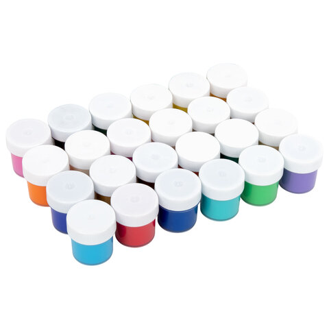 Гуашь BRAUBERG "ЗАМОК" 24 цвета по 20 мл, 192687 - фото 4