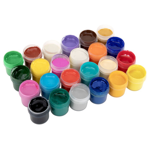 Гуашь BRAUBERG KIDS 24 цвета по 15 мл, надежная упаковка, 192688 - фото 5