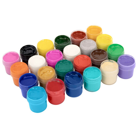 Гуашь BRAUBERG "ЗАМОК" 24 цвета по 20 мл, надежная упаковка, 192689 - фото 3