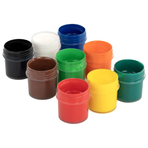 Краски акриловые по ткани 9 цветов по 15 мл, BRAUBERG, 192691 - фото 3