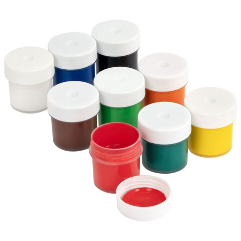 Краски акриловые по ткани 9 цветов по 15 мл, BRAUBERG, 192691 - фото 4