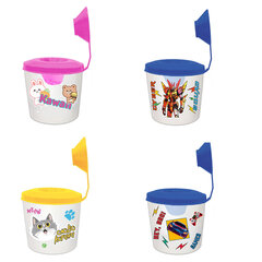 Стакан-непроливайка с крышкой, рисунок на корпусе, цвет АССОРТИ, СН-15