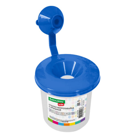 Стакан непроливайка с крышкой BRAUBERG KIDS, ассорти, 192739 - фото 2