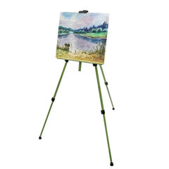 Мольберт-тренога металлический, телескопический, зеленый, 110&times;164&times;91 см, чехол, BRAUBERG ART BASIC, 192752