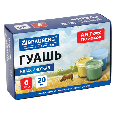 ����� ��� ���� � �������������� ������ BRAUBERG "ART ������", 6 ������ �� 20 ��, 192817 �����