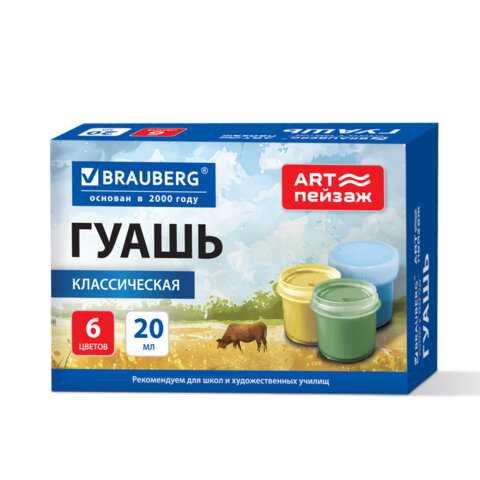 ����� ��� ���� � �������������� ������ BRAUBERG "ART ������", 6 ������ �� 20 ��, 192817 �����