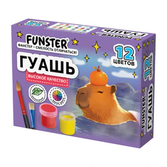 Гуашь FUNSTER (ФАНСТЕР), 12 цветов по 15 мл, ассорти дизайнов, 192824