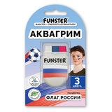 Аквагрим, краска для лица и тела, 3 цвета, ФЛАГ РОССИИ (ТРИКОЛОР), ЛЕГКО СМЫВАЕТСЯ, FUNSTER, 192842
