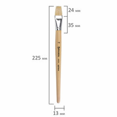 Кисть BRAUBERG, щетина, плоская, № 16, 200205