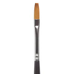 Кисть художественная профессиональная BRAUBERG ART CLASSIC, синтетика мягкая под колонок, плоская, № 4, короткая ручка, 200697