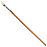 Кисть художественная профессиональная BRAUBERG ART CLASSIC, щетина, плоская, № 10, длинная ручка
