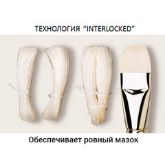 Кисть художественная профессиональная BRAUBERG ART CLASSIC, щетина, овальная, № 12, длинная ручка