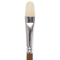 Кисть художественная профессиональная BRAUBERG ART CLASSIC, щетина, овальная, № 14, длинная ручка
