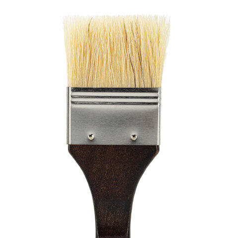 Кисть художественная профессиональная BRAUBERG ART CLASSIC, щетина, флейц, № 50, короткая ручка, 200