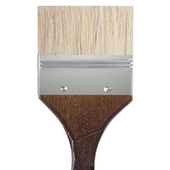 Кисть художественная профессиональная BRAUBERG ART CLASSIC, щетина, флейц, № 75, короткая ручка