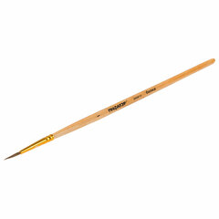 Кисть ПИФАГОР, БЕЛКА, круглая, № 1, деревянная лакированная ручка, с колпачком, 200815