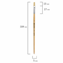 Кисть BRAUBERG щетина, плоская, №4, 200882