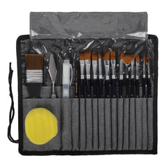 Кисти художественные набор 18 предметов (14 кистей и аксессуары), BRAUBERG ART DEBUT, 201047