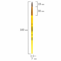 Кисть ПОНИ, круглая, № 4, цветная ручка, ЮНЛАНДИЯ, 201063