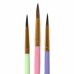 Кисти ПОНИ набор 3 шт. (круглые № 3, 4, 5), блистер, BRAUBERG KIDS, 201074