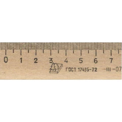 Линейка деревянная 30 см, ЛП-300, МОЖГА, С07