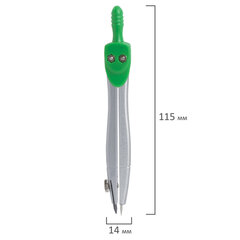 Циркуль BRAUBERG &laquo;Klasse&raquo;, 115 мм, чехол, 210312