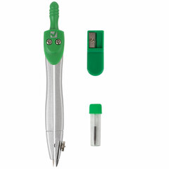 Готовальня BRAUBERG &laquo;Klasse&raquo;, 3 предмета: циркуль 115 мм, грифель, точилка, пенал с подвесом, 210328