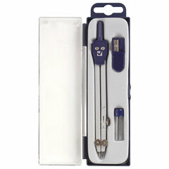 Готовальня BRAUBERG &laquo;Student Oxford&raquo;, 3 предмета: циркуль 140 мм, грифель, точилка, пенал с подвесом, 210332