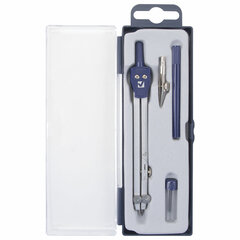 Готовальня BRAUBERG &laquo;Student Oxford&raquo;, 4 предмета: циркуль 140 мм, рейсфедернная вставка + держатель, грифель, 210335