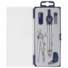 Готовальня BRAUBERG &laquo;Student Oxford&raquo;, 5 предметов циркуль + кронциркуль, держатель, грифель, точилка, 210338