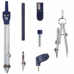 Готовальня BRAUBERG &laquo;Student Oxford&raquo;, 7 предметов: наполнение-1, пенал с подвесом, 210347