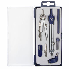 Готовальня BRAUBERG &laquo;Student Oxford&raquo;, 7 предметов: наполнение-1, пенал с подвесом, 210347