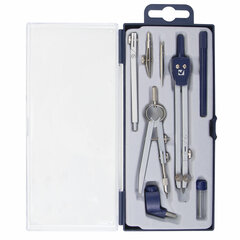 Готовальня BRAUBERG &laquo;Student Oxford&raquo;, 8 предметов: наполнение-1, пенал с подвесом, 210350