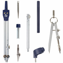 Готовальня BRAUBERG &laquo;Student Oxford&raquo;, 8 предметов: наполнение-1, пенал с подвесом, 210350