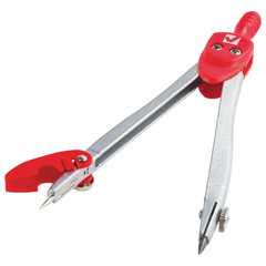 Циркуль с защитным колпачком BRAUBERG &laquo;Klasse&raquo;, 115 мм, пластиковый пенал, ассорти, дисплей, 210526