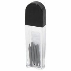 Грифели запасные для циркуля, КОМПЛЕКТ 4 штуки по 17 мм, в тубе, твердость HB, толщина 2 мм, ПИФАГОР, 210601