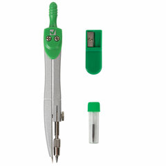 Готовальня BRAUBERG &laquo;Klasse&raquo;, 3 предмета: циркуль 125 мм, точилка, грифель, пенал с подвесом, 210660