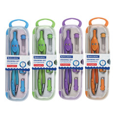 Готовальня BRAUBERG &laquo;Modern&raquo;, 4 предмета: циркуль 135 мм, точилка, отвёртка, грифель, 210664