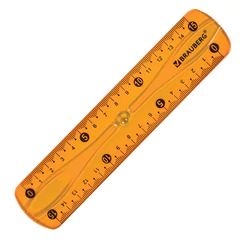 Линейка 15 см гибкая BRAUBERG &laquo;FLEX&raquo;, пластиковая, ассорти, европодвес, 210673