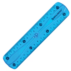 Линейка 15 см гибкая BRAUBERG &laquo;FLEX&raquo;, пластиковая, ассорти, европодвес, 210673