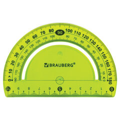 Транспортир 10 см гибкий BRAUBERG &laquo;FLEX&raquo;, пластиковый, 180 градусов, ассорти, европодвес, 210676