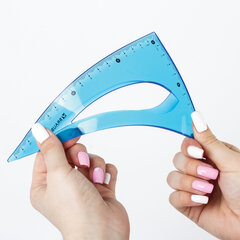 Треугольник 30&times;18 см гибкий BRAUBERG &laquo;FLEX&raquo;, пластиковый, ассорти, европодвес, 210677