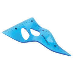 Набор чертежный средний гибкий BRAUBERG &laquo;FLEX&raquo; (линейка 20 см, треугольник, транспортир), ассорти, 210679