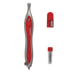 Готовальня BRAUBERG &laquo;Extra&raquo;, 3 предмета (циркуль 125 мм, точилка, грифель), в пенале, 210685