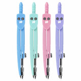 Циркуль ЮНЛАНДИЯ 120 мм, металлический, пастельные цвета ассорти, защитный колпачок, пластиковый пенал, дисплей, 210688