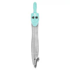Готовальня BRAUBERG SCHOOL KIT, 11 предметов, циркуль 115 мм, циркуль 125 мм, чертежные принадлежности, мятный цвет, 210706