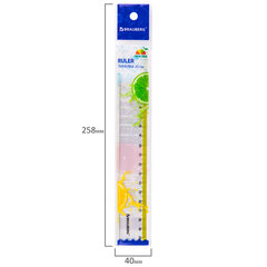 Линейка пластиковая 20 см BRAUBERG &laquo;FRESH ZONE&raquo;, прозрачная, с желтой шкалой, 210749