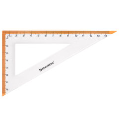 Набор чертежный средний BRAUBERG &laquo;FRESH ZONE&raquo; (линейка 20 см, 2 треугольника, транспортир), оранжевая шкала, 210763
