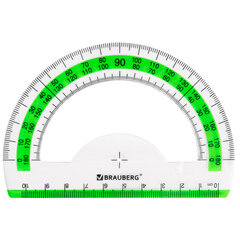 Набор чертежный большой BRAUBERG &laquo;FRESH ZONE&raquo; (линейка 30 см, 2 треугольника, транспортир) с салатовой шкалой, 210764